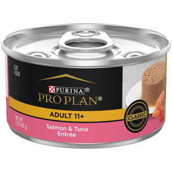 Purina Pro Plan Senior Adult 11+ Salmon & Tuna Entree Classic Wet Cat Food 3 oz Cans (Case of 24) product detail number 1.0