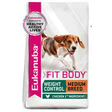 Eukanuba Fit Body Weight Control Medium Breed Dry Dog Food 30 lb Bag-product-tile