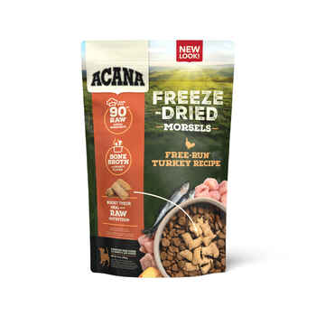 ACANA Freeze-Dried Dog Food Morsels Free-Run Turkey Recipe Dog Food Topper 8 oz Bag product detail number 1.0