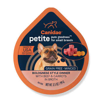 Canidae PURE Petite Small Breed Grain Free Minced Beef & Carrots Recipe Wet Dog Food 3.5 oz Cups - Pack of 12 product detail number 1.0