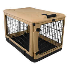 The Super Dog Crate Large 42" tan/black-product-tile
