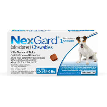 NexGard® (afoxolaner) Chewables 1 dose (1 month supply), 10 to 24 lbs product detail number 1.0