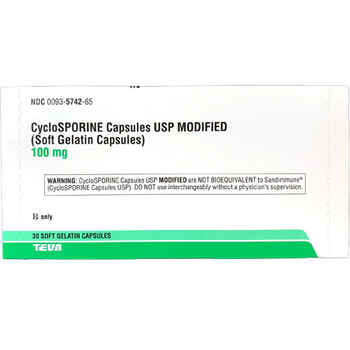 Cyclosporine (Modified) Generic To Atopica 100 mg 30 Capsule Pk product detail number 1.0