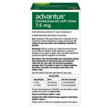 Advantus Oral Flea Treatment Soft Chews for Dogs 37.5 mg 7 ct