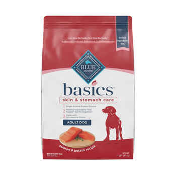 Blue Buffalo BLUE Basics Adult Skin & Stomach Care Salmon & Potato Recipe Dry Dog Food 11 lb Bag product detail number 1.0