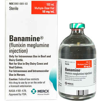 Banamine 50 mg/ml 100 ml Vial product detail number 1.0