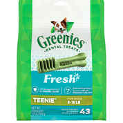 Greenies Fresh Dental Treats for Dogs 12 oz Teenie 43 Treats