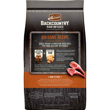 Merrick Backcountry Raw Infused Grain Free Big Game Dry Dog Food 4-lb