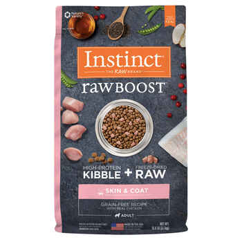 Instinct Raw Boost Skin & Coat Health Grain-Free Real Chicken Recipe High Protein Freeze-Dried Raw Dry Dog Food - 18 lb Bag product detail number 1.0