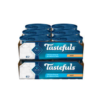 Blue Buffalo BLUE Tastefuls Mature Pate Chicken Entree Wet Cat Food 3 oz Can - Case of 12