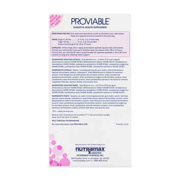 Nutramax Proviable Digestive Health Supplement Kit with Multi-Strain Probiotics and Prebiotics - With 7 Strains of Bacteria