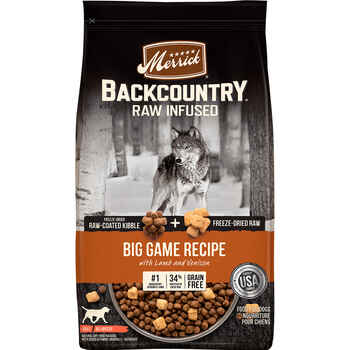 Merrick Backcountry Raw Infused Grain Free Big Game Dry Dog Food 4-lb product detail number 1.0