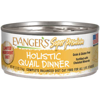 Evangers Super Premium Holistic Quail Dinner Canned Cat Food 5.5-oz, case of 24 product detail number 1.0