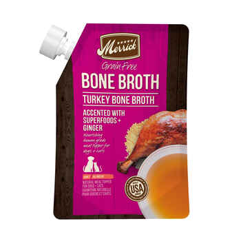 Merrick Grain Free Turkey Bone Broth Wet Dog Food Topper 7-oz product detail number 1.0