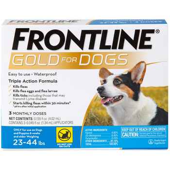 Frontline Gold 3 pk Dog Medium 23-44 lbs product detail number 1.0
