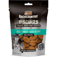 Merrick Backcountry Grain Free Turkey & Duck Freeze Dried Raw Coated Biscuit Dog Treats-product-tile