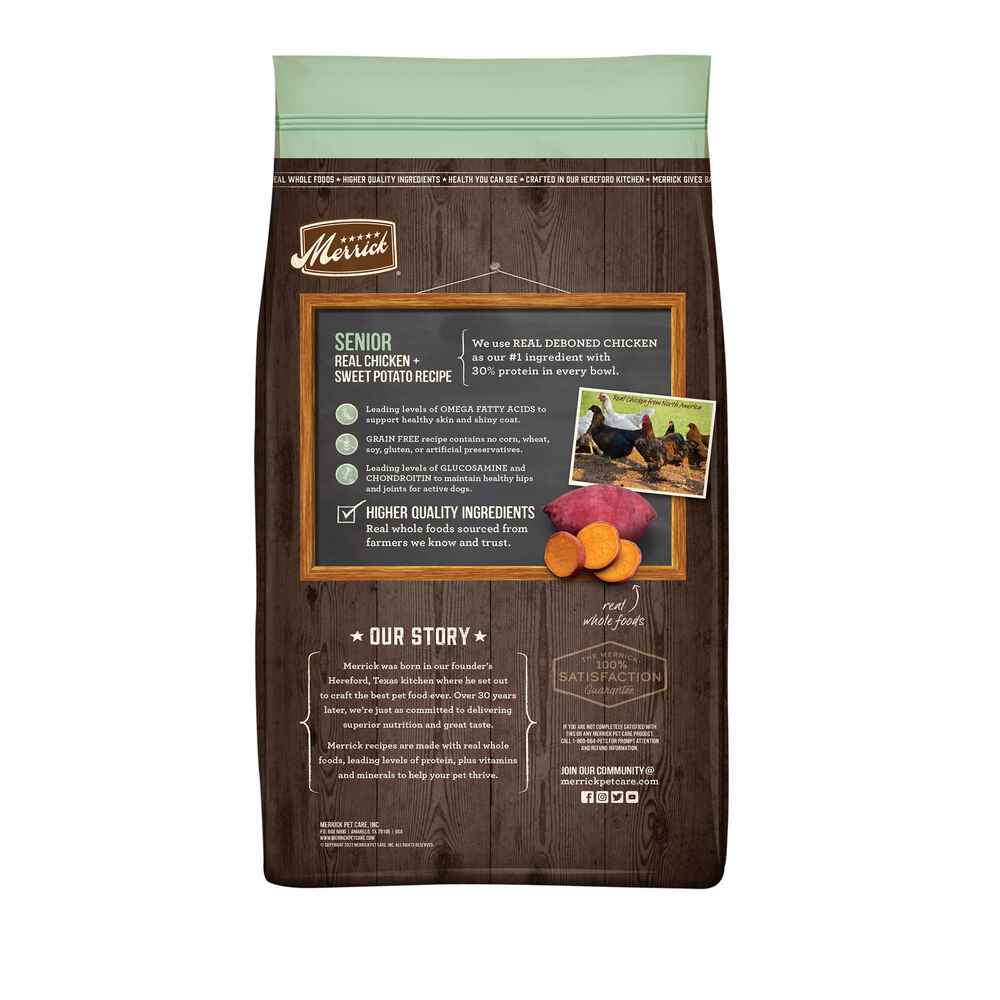 Merrick Grain Free Senior Real Chicken & Sweet Potato Dry Dog Food