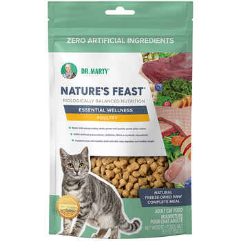 Dr. Marty Nature’s Feast Essential Wellness Poultry Premium Freeze-Dried Raw Cat Food 5.5 oz Bag product detail number 1.0