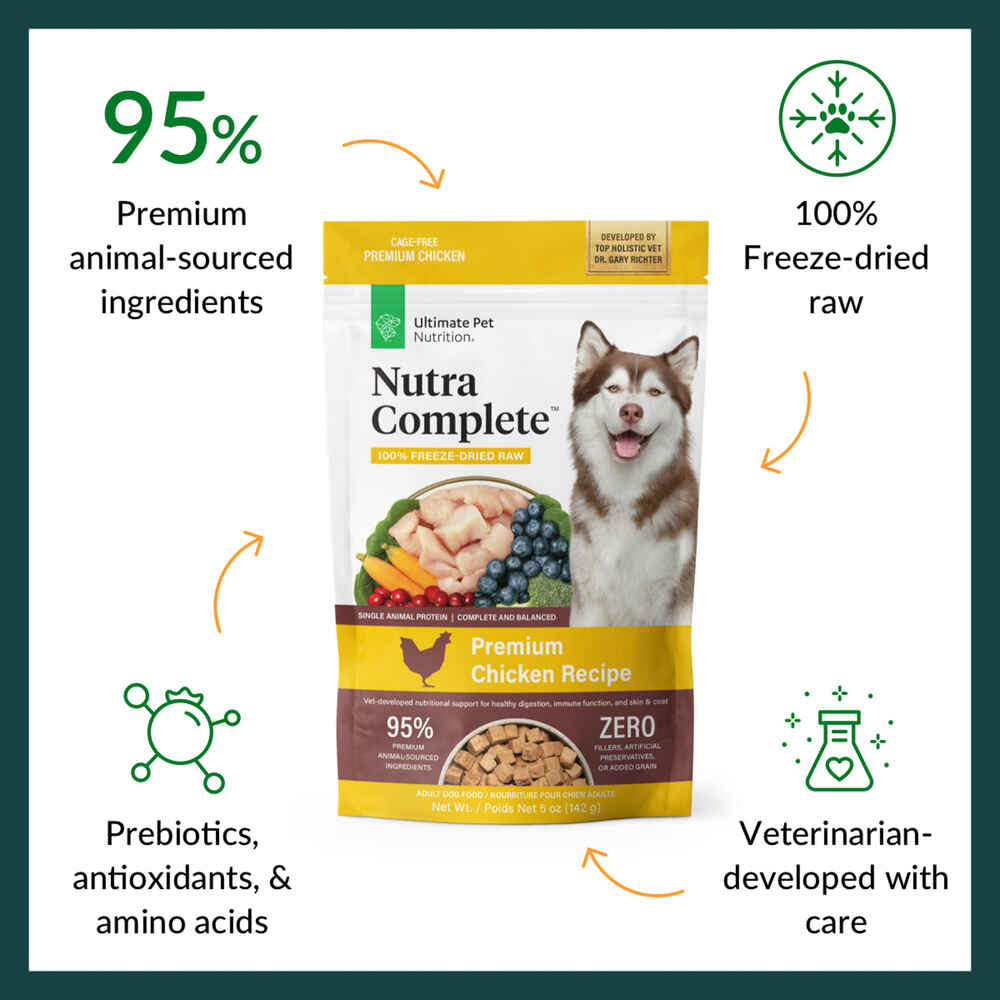 Ultimate Pet Nutrition Nutra Complete Freeze Dried Raw Chicken Dog Food