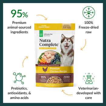 Ultimate Pet Nutrition Nutra Complete Freeze Dried Raw Chicken Dog Food 5 oz Bag