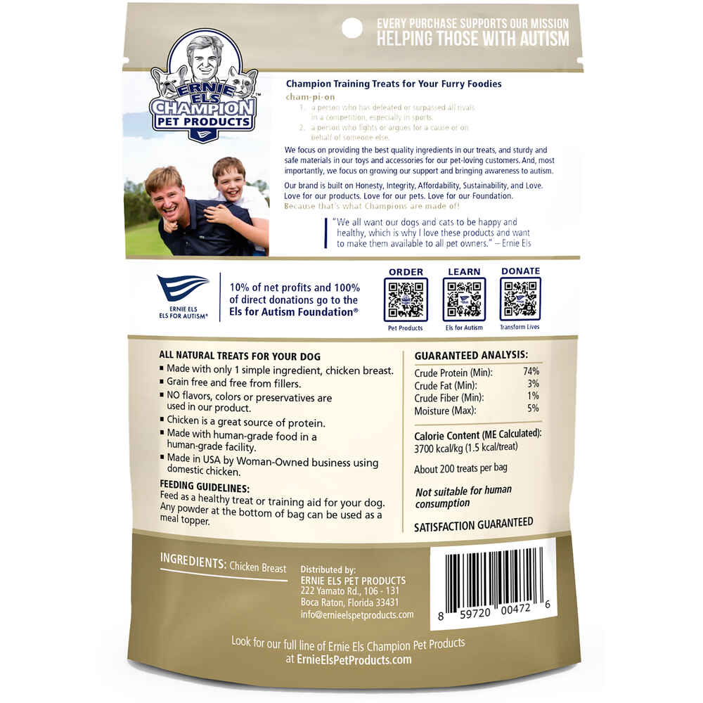Ernie Els All Natural Freeze-Dried Chicken Dog Treats