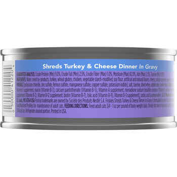 Friskies Shreds Turkey & Cheese Dinner In Gravy Wet Cat Food 5.5 oz - Case of 24