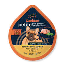 Canidae PURE Petite Small Breed Grain Free Chicken & Peas Pate Wet Dog Food 3.5 oz Cups - Pack of 12-product-tile