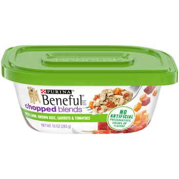 Purina Beneful Chopped Blends with Lamb, Brown Rice, Carrots & Tomatoes Wet Dog Food 10 oz Tub - Case of 8 product detail number 1.0