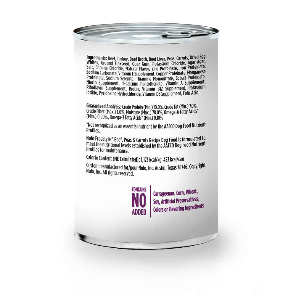 Nulo FreeStyle Beef, Peas & Carrots Pate Adult Dog Food