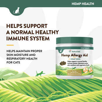 NaturVet Hemp Allergy Aid Plus Hemp Seed Supplement for Cats