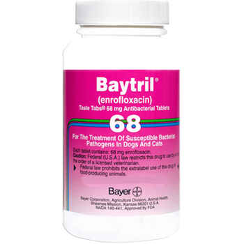 Baytril Taste Tabs 68 mg (sold per tablet) product detail number 1.0