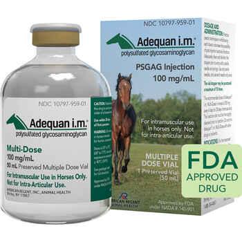 Adequan i.m. Equine 100 mg/ml 50 ml Multi-Dose Vial 1 ct product detail number 1.0