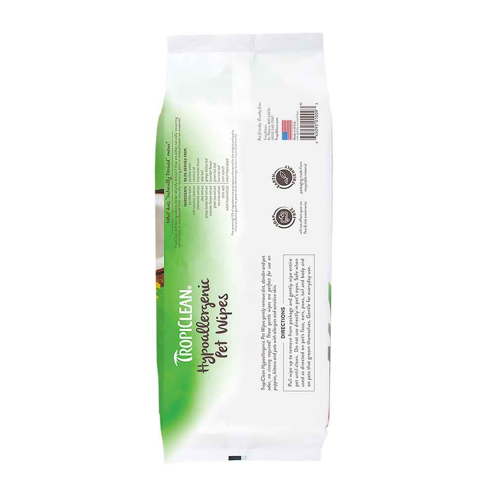Tropiclean Hypo Allergenic Deodorizing Wipes