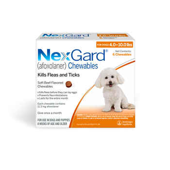 NexGard® (afoxolaner) Chewables 4 to 10 lbs, 6pk product detail number 1.0