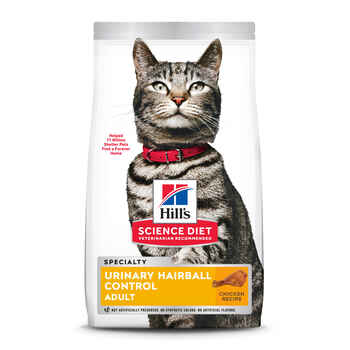 Hill's Science Diet Adult Urinary Hairball Control Chicken Recipe Dry Cat Food - 3.5 lb Bag product detail number 1.0