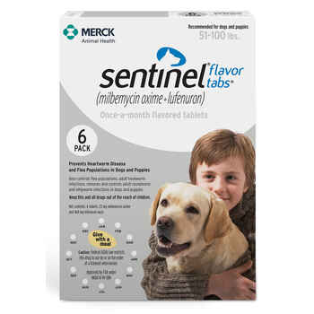 Sentinel 6pk White 51-100 lbs Flavor Tabs product detail number 1.0