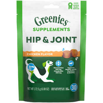 GREENIES Hip & Joint Chicken Flavored Soft Chew Supplements For Dogs - 30 ct product detail number 1.0