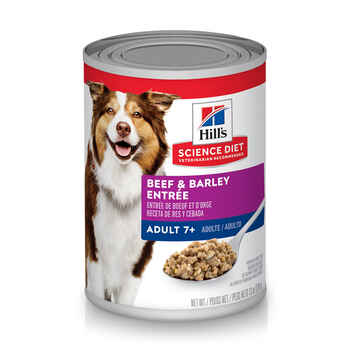 Hill's Science Diet Adult 7+ Beef & Barley Entrée Wet Dog Food - 13 oz Cans - Case of 12 product detail number 1.0