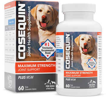 Nutramax Cosequin Maximum Strength Joint Health Supplement for Dogs - With Glucosamine, Chondroitin, and MSM 60 Chewable Tablets product detail number 1.0