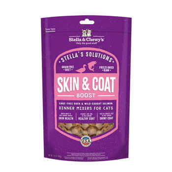 Stella & Chewy's Stella's Solutions Skin & Coat Duck & Salmon Freeze-Dried Raw Cat Food 7.5 oz product detail number 1.0