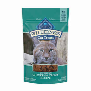 Blue Buffalo BLUE Wilderness Soft-Moist Chicken and Trout Recipe Cat Treats 2 oz Bag product detail number 1.0