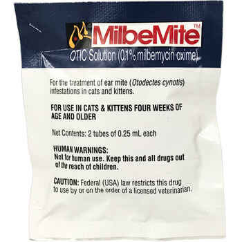 MilbeMite Otic Solution 2 tube pack 0.25 ml Each product detail number 1.0