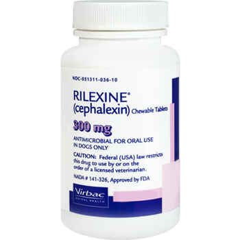 Rilexine Chewable Tablets (cephalexin) 300 mg (sold per tablet) product detail number 1.0