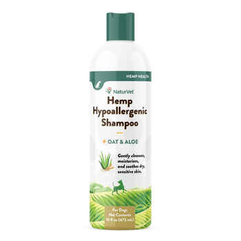 NaturVet Hemp Hypoallergenic Shampoo with Oat and Aloe for Dogs 16 oz product detail number 1.0