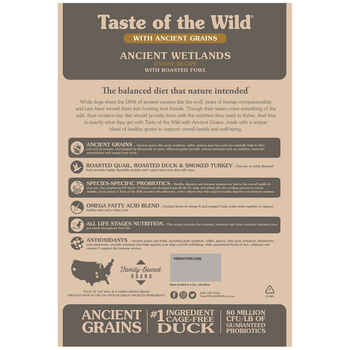 Taste of the Wild Ancient Wetlands with Ancient Grains Dry Dog Food