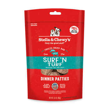 Stella & Chewy's Surf 'N Turf Dinner Patties Freeze-Dried Raw Dog Food 5.5oz product detail number 1.0