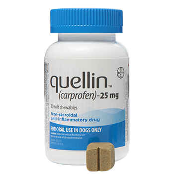 Quellin Carprofen Soft Chew - Generic to Rimadyl 25 mg chewables 180 ct product detail number 1.0