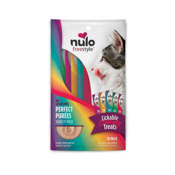 Nulo FreeStyle Perfect Purees  Variety Pack Lickable Cat Treat 5 oz Pack of 10 product detail number 1.0
