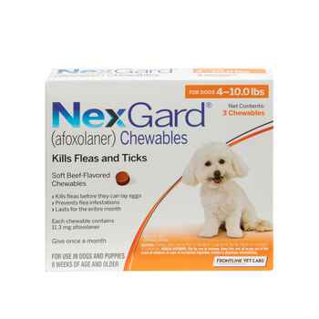 NexGard® (afoxolaner) Chewables 4 to 10 lbs, 3pk product detail number 1.0