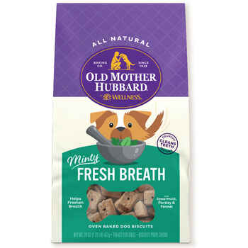 Old Mother Hubbard Mother's Solutions Minty Fresh Breath Natural Oven-Baked Biscuits Dog Treats - 20 oz Bag product detail number 1.0